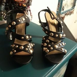Shoes - LAX Brazen Sexy Studded Strapped Heels Shoes - LAX Brazen Sexy Studded Strapped Heels